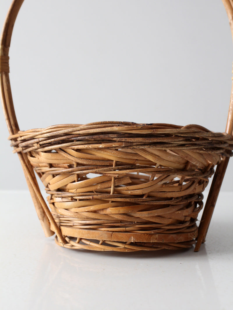 vintage woven handle basket