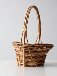 vintage woven handle basket