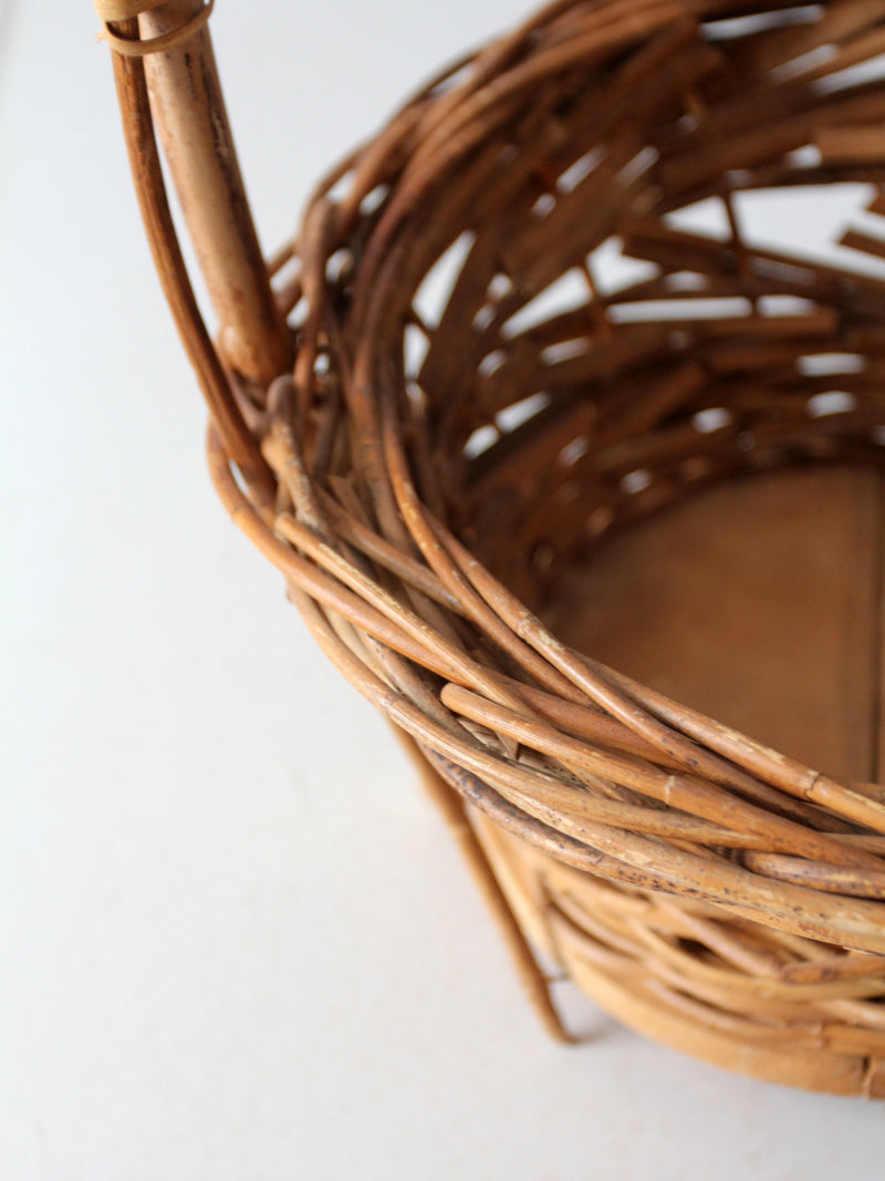 vintage woven handle basket