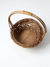 vintage woven handle basket