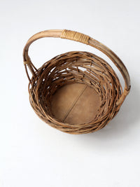 vintage woven handle basket