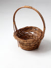 vintage woven handle basket