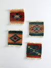 vintage southwestern textile coasters set 4