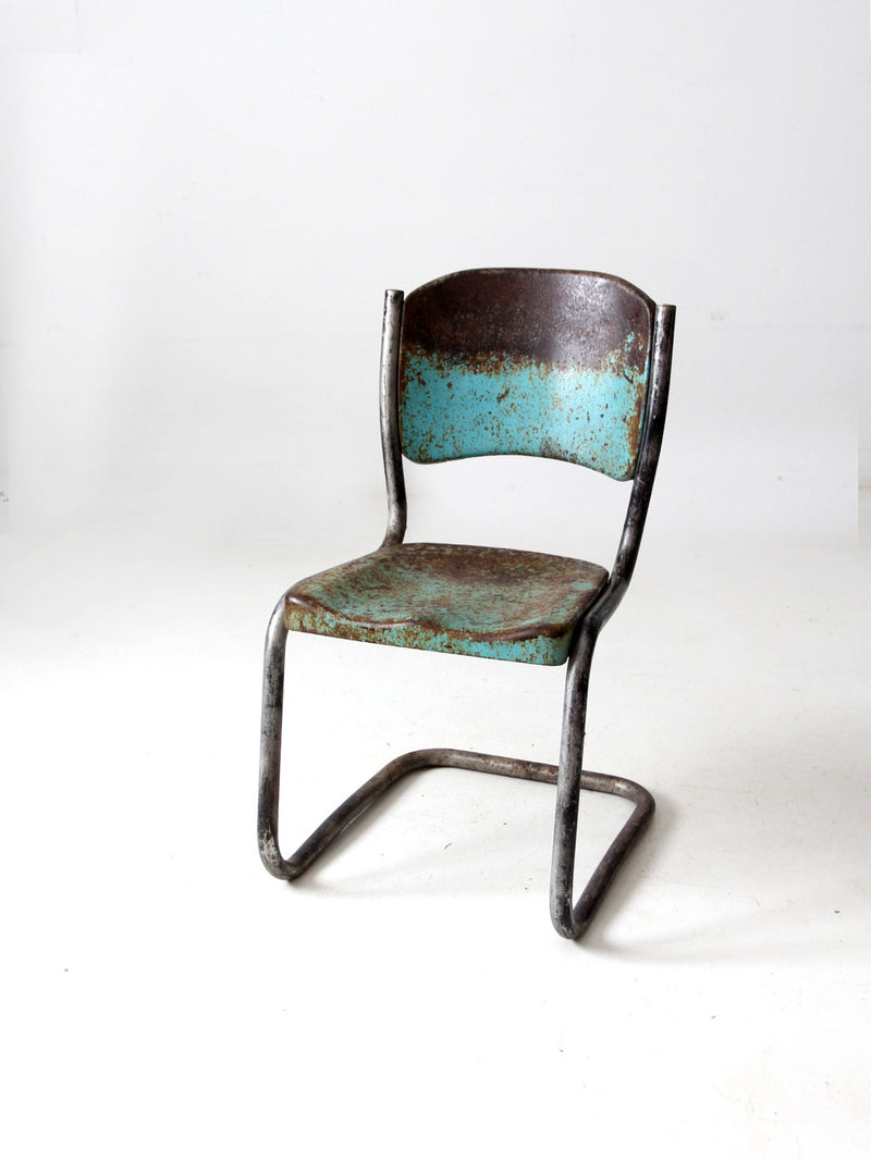 vintage metal floating patio chair