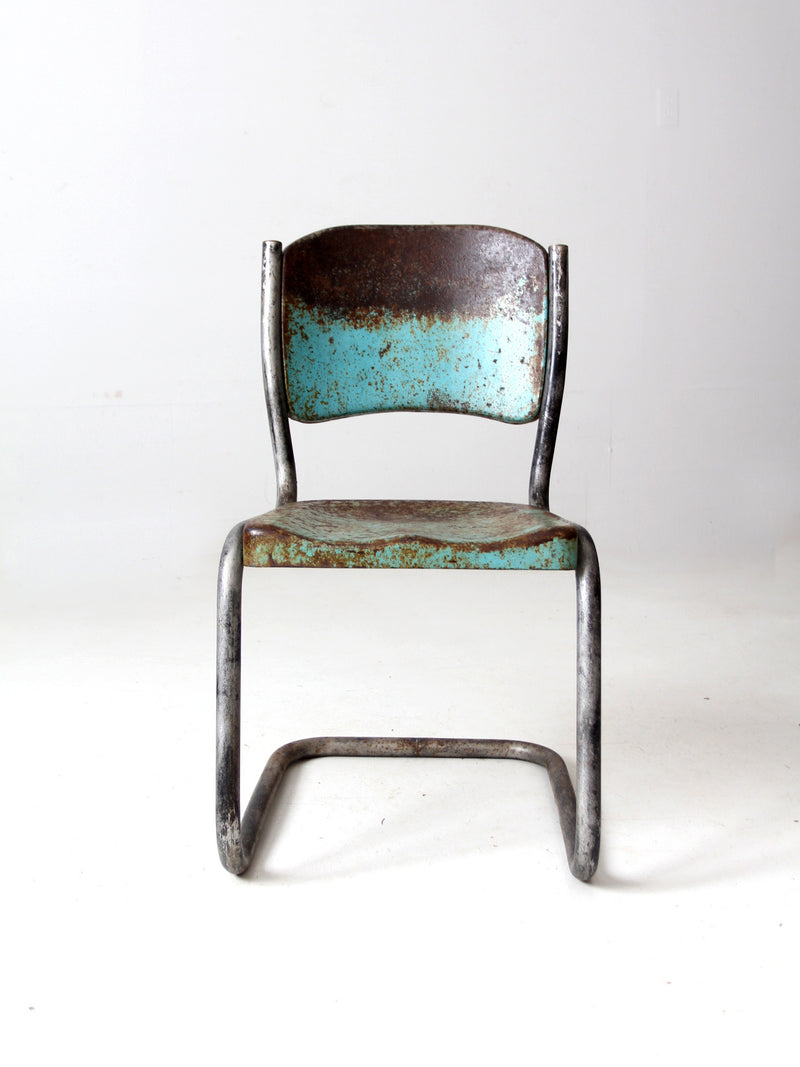 vintage metal floating patio chair