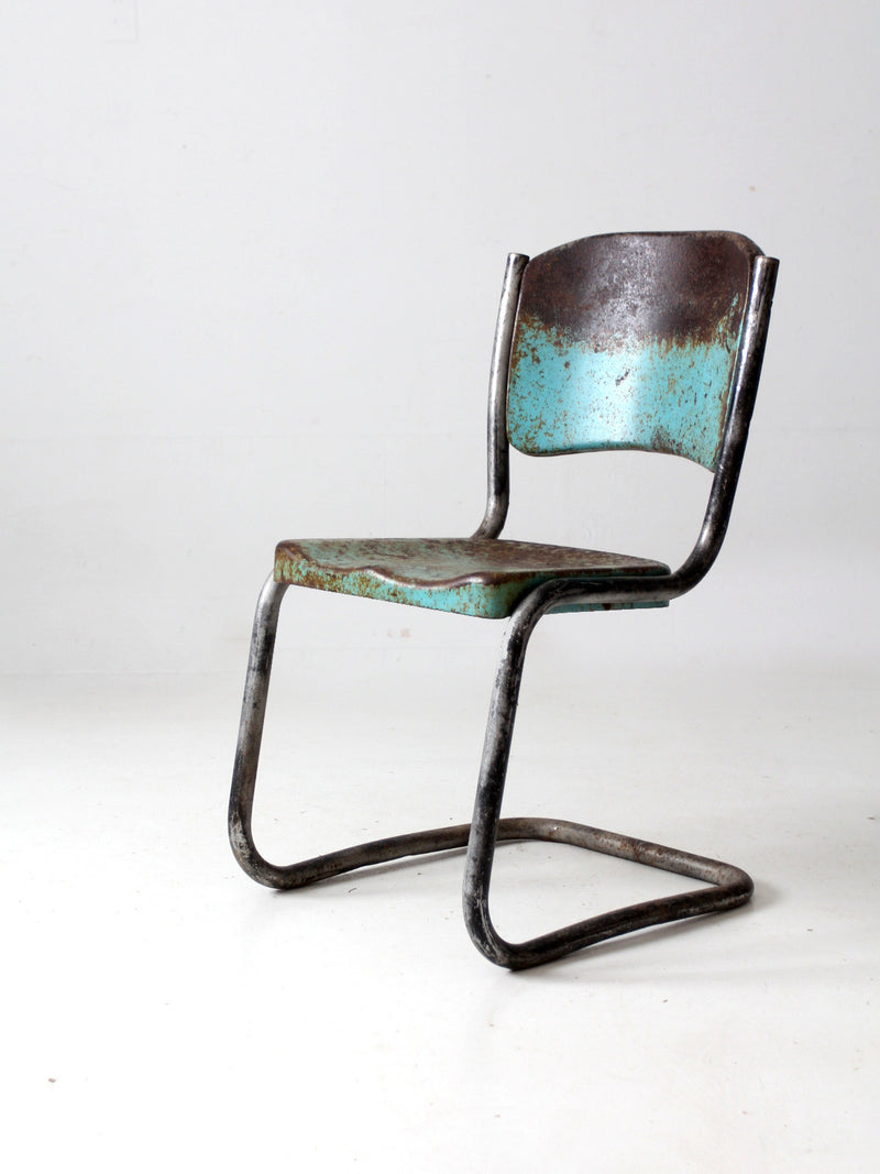vintage metal floating patio chair