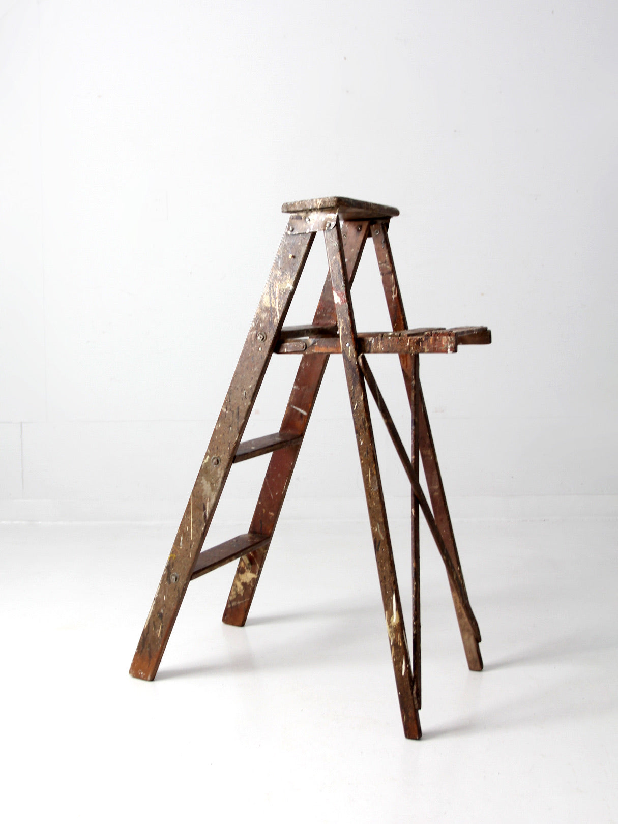 アンティーク雑貨 ladder vintage painter's wooden folding ladder – 86 Vintage