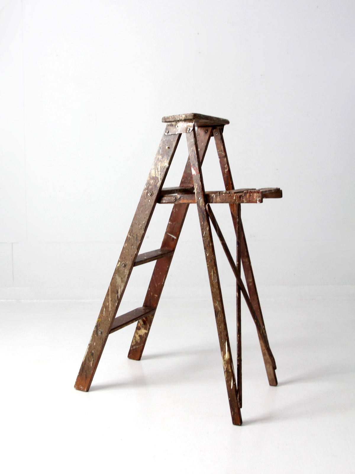 vintage painter's wooden folding ladder – 86 Vintage
