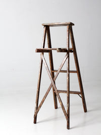 vintage painter's wooden folding ladder