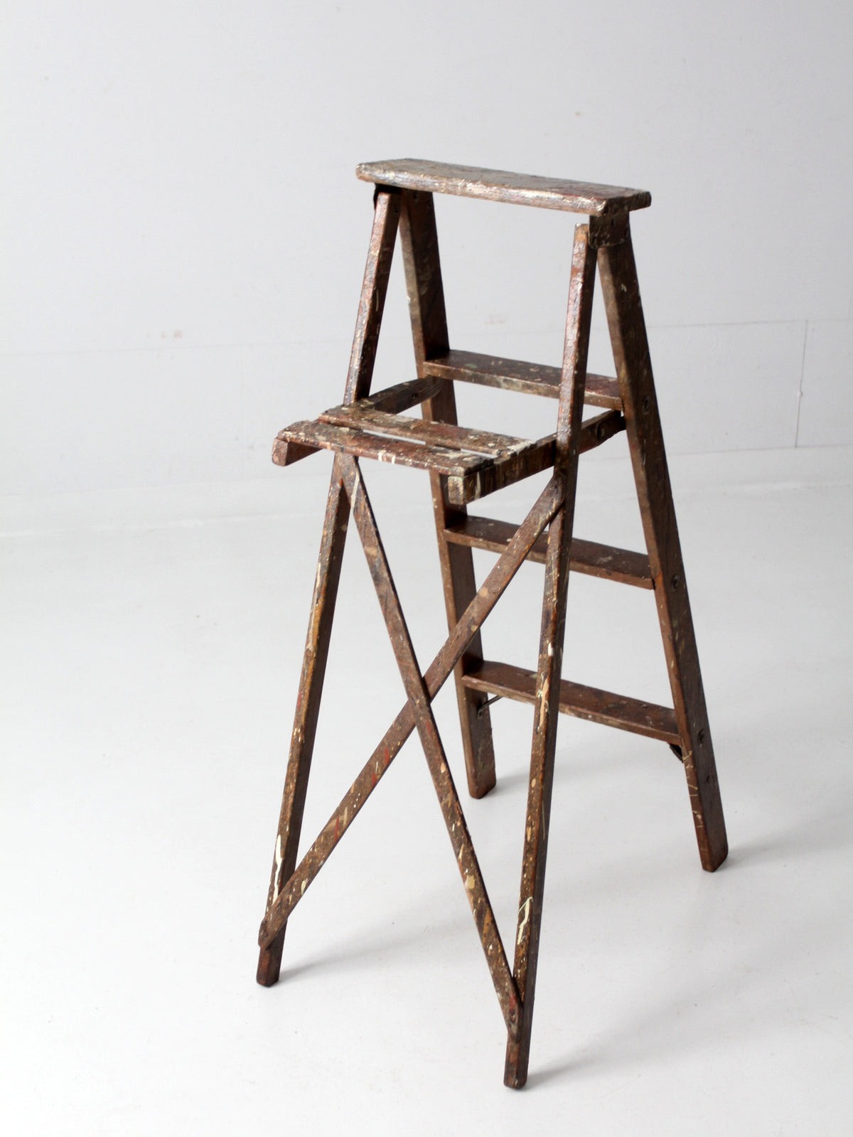 vintage painter's wooden folding ladder – 86 Vintage