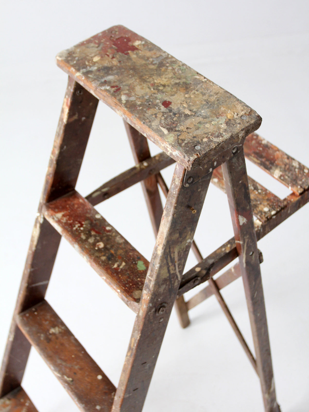 vintage painter's wooden folding ladder – 86 Vintage