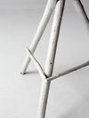 antique white twig folk art table