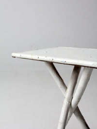 antique white twig folk art table