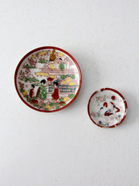 antique "Geisha Girl" Japanese porcelain dish collection
