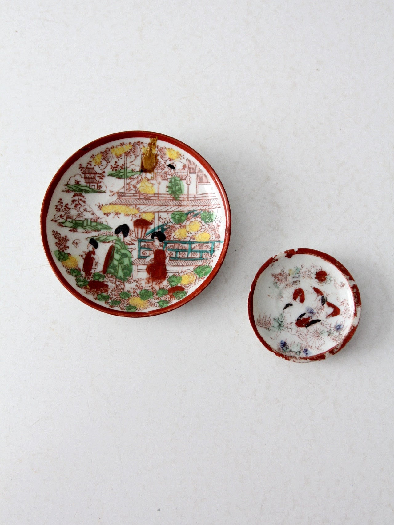 antique "Geisha Girl" Japanese porcelain dish collection
