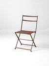 antique folding iron bistro chair