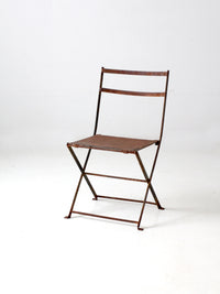 antique folding iron bistro chair