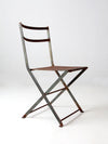 antique folding iron bistro chair