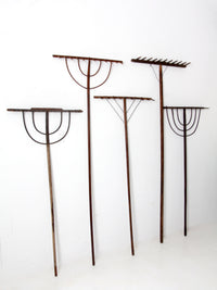 antique primitive hay rake collection