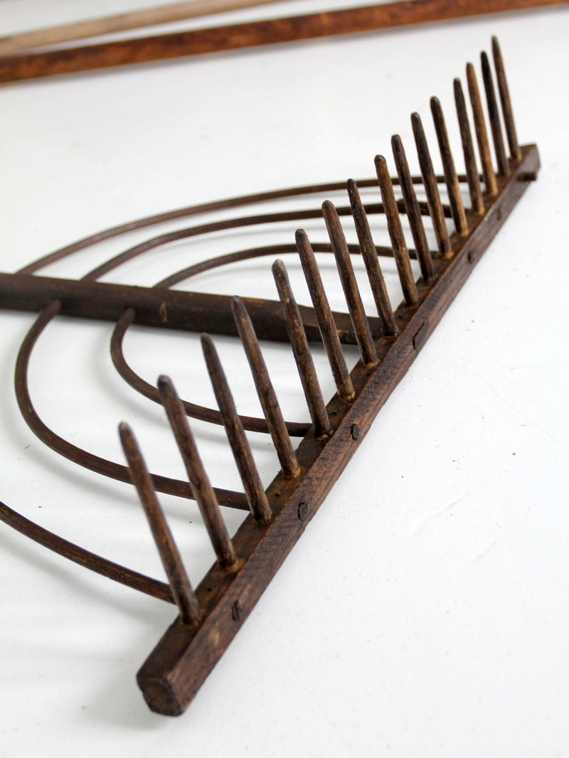 antique primitive hay rake collection