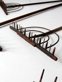 antique primitive hay rake collection