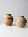 vintage studio pottery vases pair