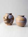 vintage studio pottery vases pair