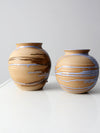 vintage studio pottery vases pair