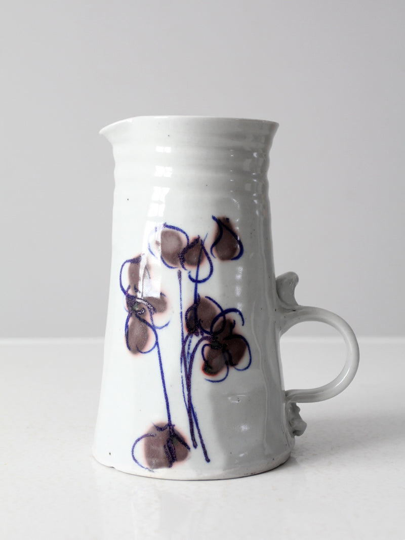 vintage studio pottery pitcher