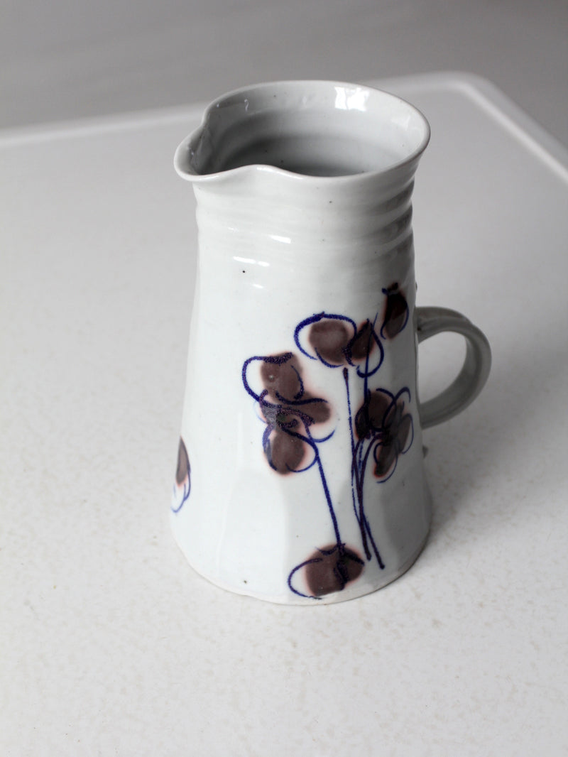 vintage studio pottery pitcher