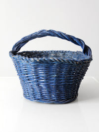 vintage blue harvest basket