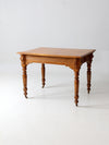 antique wooden farmhouse table
