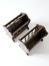 vintage Leick magazine rack pair