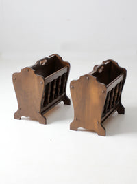 vintage Leick magazine rack pair