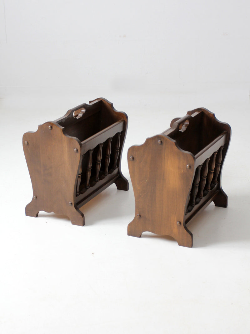 vintage Leick magazine rack pair