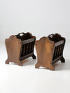 vintage Leick magazine rack pair