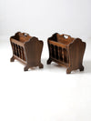 vintage Leick magazine rack pair