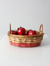 vintage double handle basket bowl