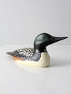 vintage wood loon decoy