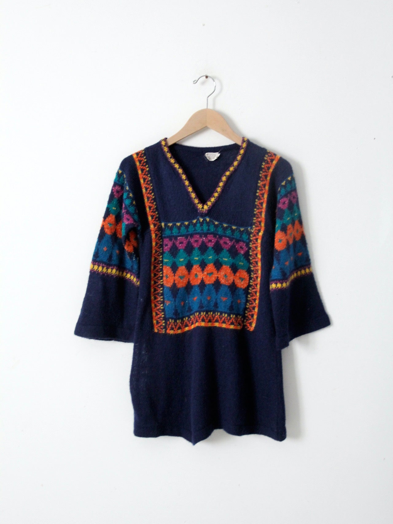 vintage 70s boho knit pullover