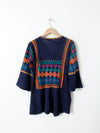 vintage 70s boho knit pullover