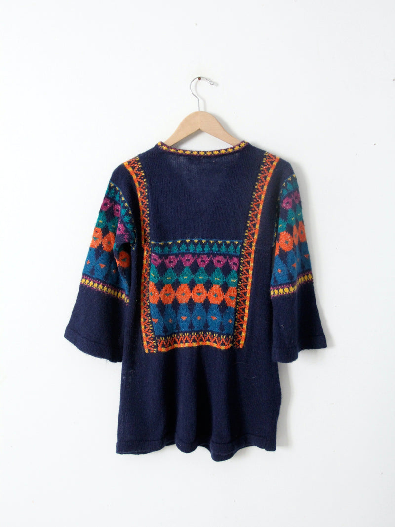 vintage 70s boho knit pullover
