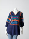 vintage 70s boho knit pullover