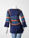 vintage 70s boho knit pullover