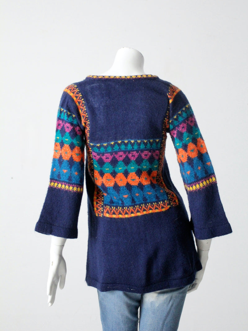 vintage 70s boho knit pullover