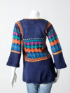 vintage 70s boho knit pullover