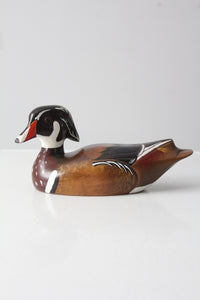 vintage wooden duck drake decoy