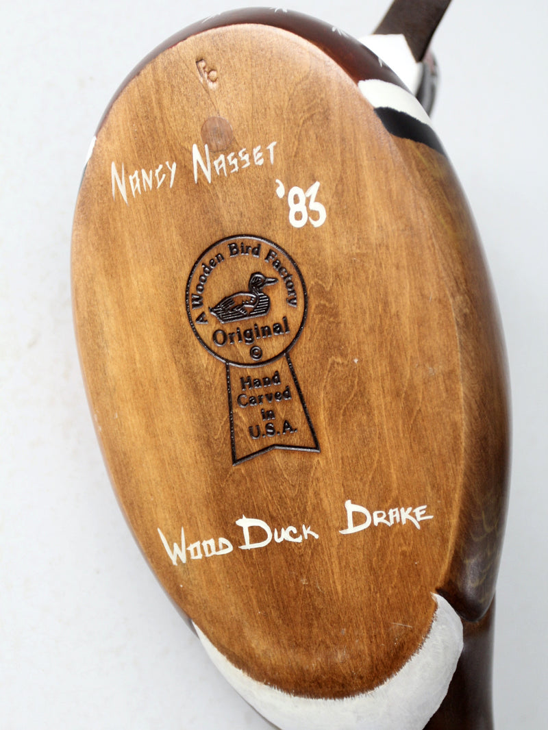 vintage wooden duck drake decoy