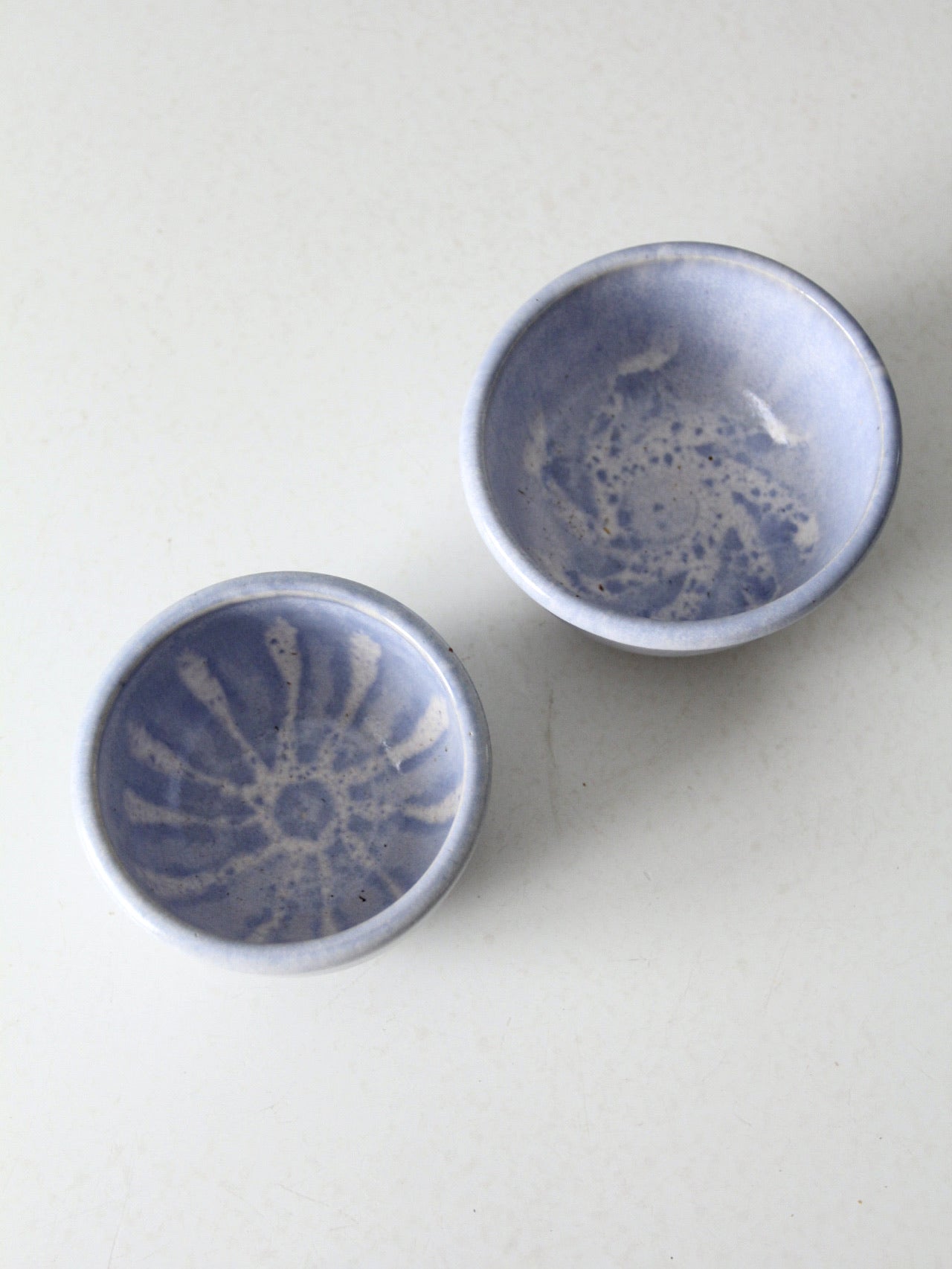 vintage pottery bowl pair circa 1976