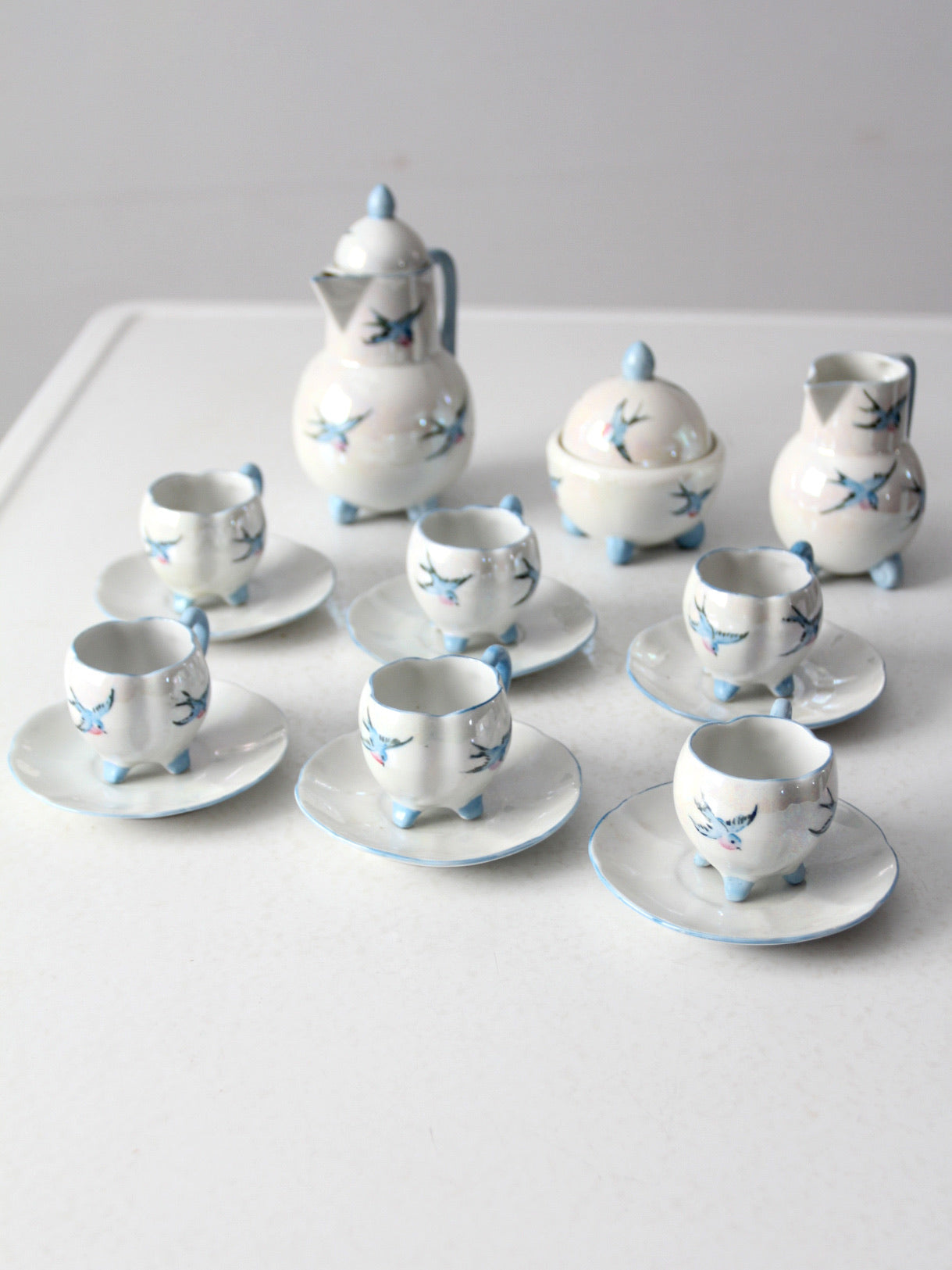 antique German miniature porcelain tea set – 86 Vintage antique German miniature porcelain tea set – 86 Vintage